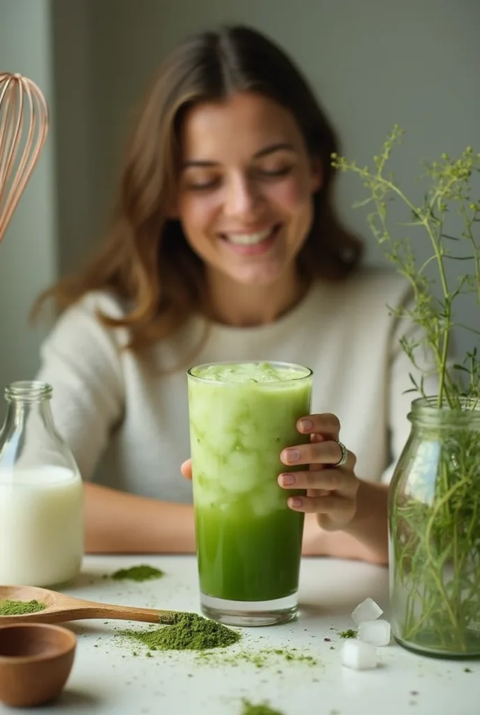 how to make an iced matcha latte