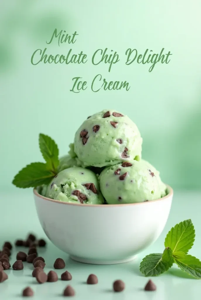 Mint Chocolate Chip Delight Ice Cream