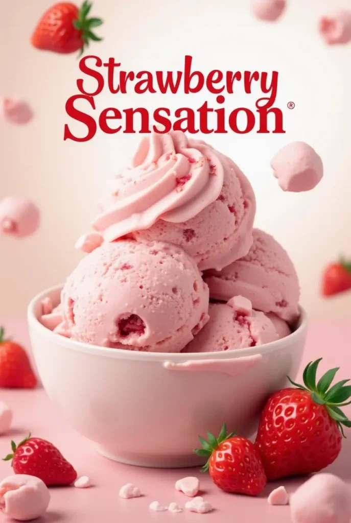 Strawberry Sensation Ice Cream