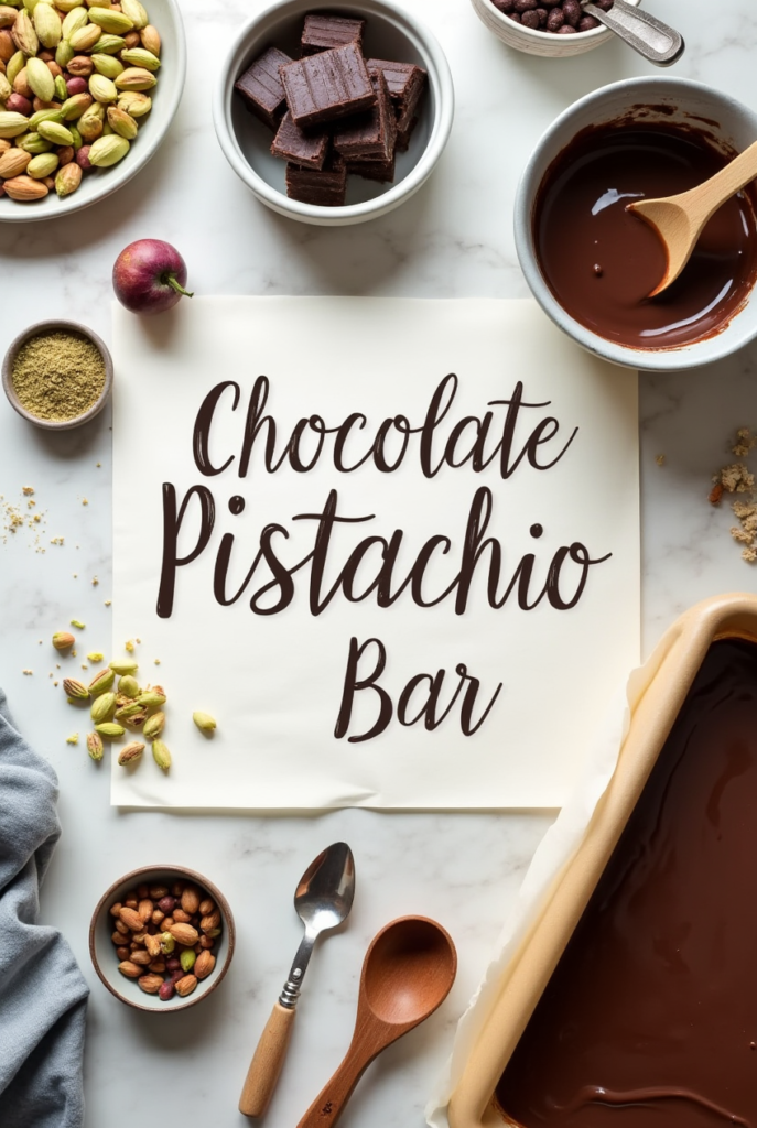 chocolate pistachio bar 1