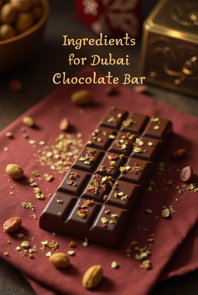 ingredients for dubai chocolate bar 2