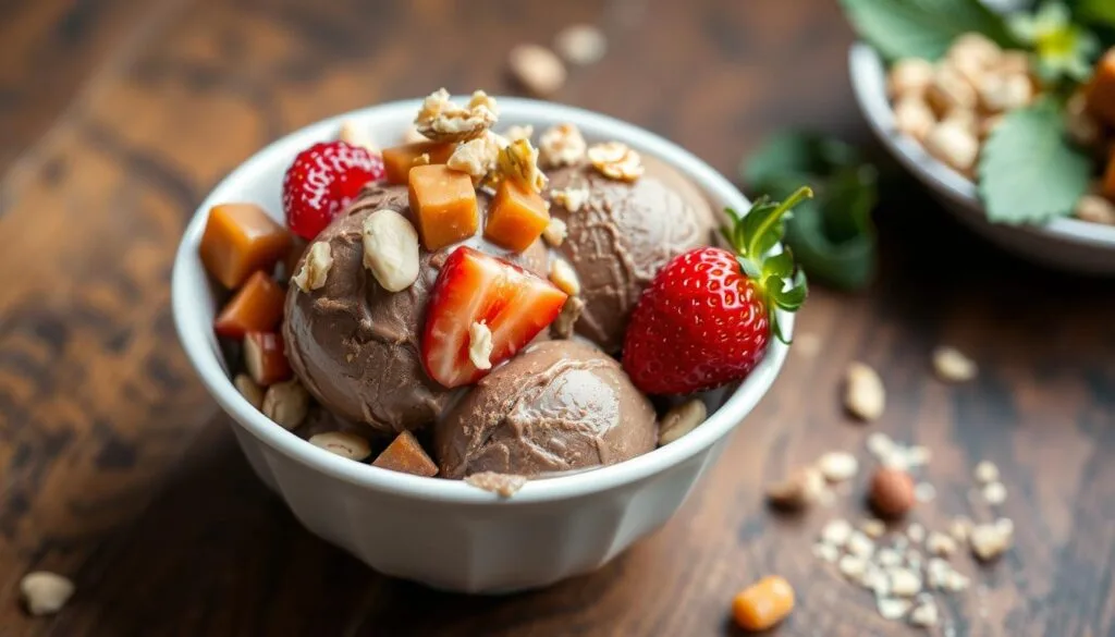 Chocolate gelato with mix-ins