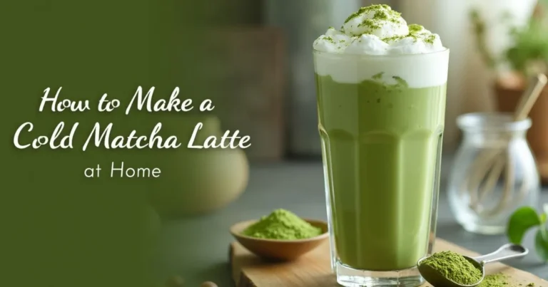 cold matcha latte