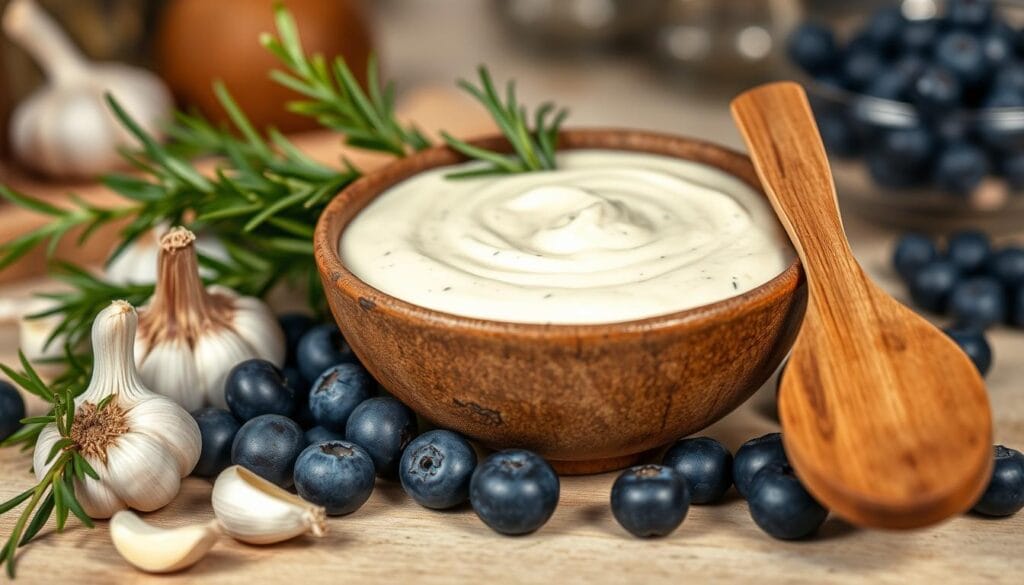 simple blue jam garlic aioli recipe