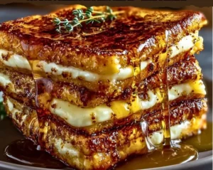 Delicious Crème Brûlée French Toast with caramelized sugar crust and creamy center